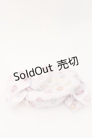 画像: 【SALE】Maison de FLEUR / パティスリープリントキャンディポーチ  ピンク O-24-11-08-083-LO-ZA-IG-ZT387