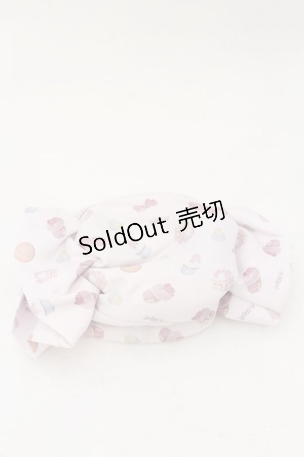 画像2: 【SALE】Maison de FLEUR / パティスリープリントキャンディポーチ  ピンク O-24-11-08-083-LO-ZA-IG-ZT387 (2)