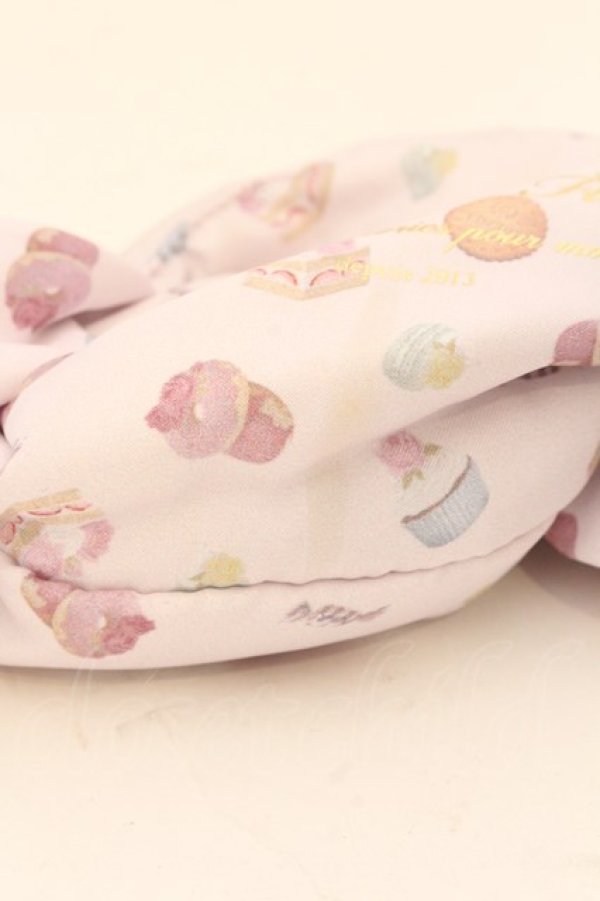 画像3: Maison de FLEUR / パティスリープリントキャンディポーチ  ピンク O-24-11-08-083-LO-ZA-IG-ZT387 (3)