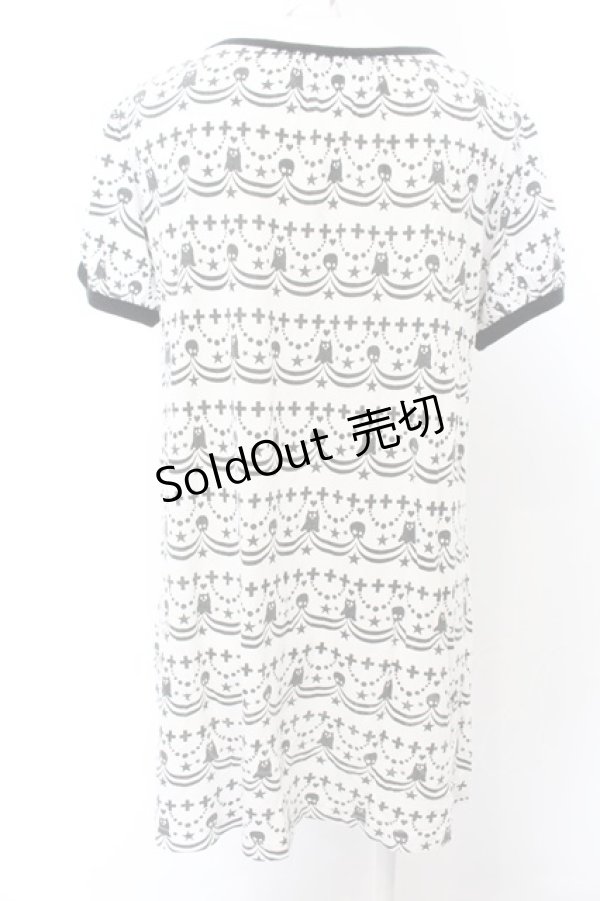 画像3: PEACE NOW / キャラクターボーダープリントパフチュニック M ブラック×ホワイト O-24-11-08-028-PU-TO-IG-ZT248 (3)