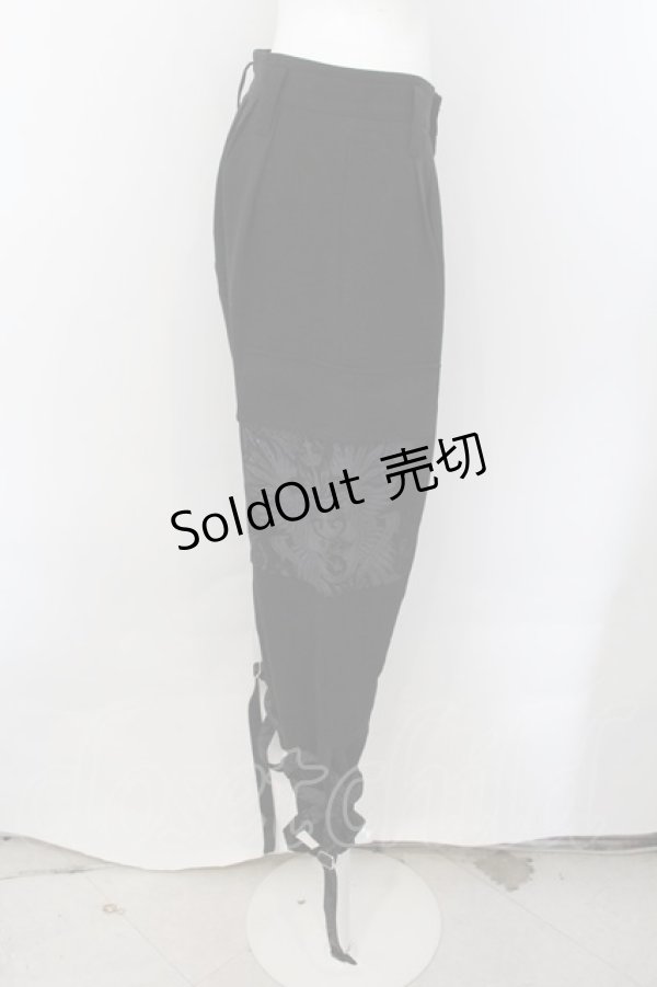 画像3: Sixh / エンブレムプリントサルエルパンツ  ブラック O-24-11-09-035-HN-PA-IG-ZY (3)