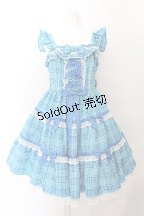 画像1: Angelic Pretty / マーガレットドールジャンパースカート  ブルー O-24-11-14-009-AP-OP-IG-OS (1)