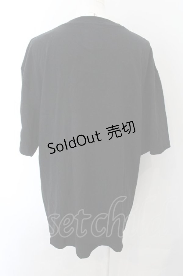 画像2: yaponskii / よだれべあBIG Tシャツ  ブラック×シルバー O-24-11-14-097-PU-TS-IG-ZT385 (2)