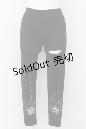 画像: KRY CLOTHING / 「CRUSH２」 ダメージレギンス  ブラック O-24-11-14-002-EL-PA-IG-ZT156