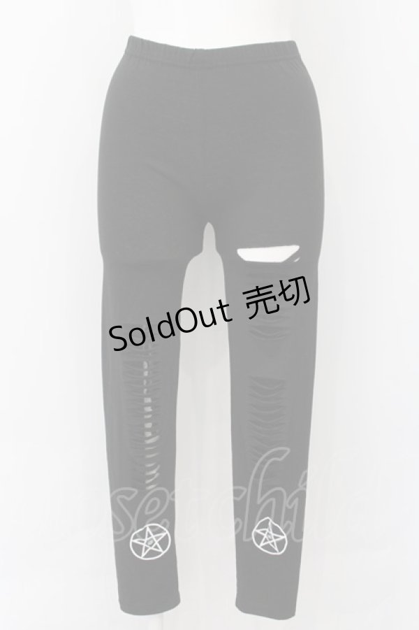 画像1: KRY CLOTHING / 「CRUSH２」 ダメージレギンス  ブラック O-24-11-14-002-EL-PA-IG-ZT156 (1)