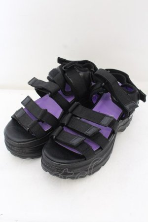 画像: YOSUKE / 厚底サンダル 2810128 JPN24.0cm ブラック O-24-11-16-1039-PU-SH-IG-ZT335