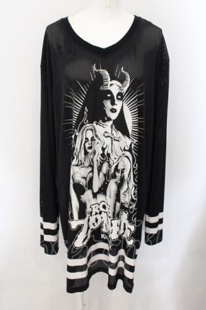 画像: KILL STAR / Rob Zombie メッシュカットソー XL ブラック O-24-11-16-022-SL-TO-YM-ZT366