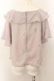 画像2: an another angelus / かすみ草総刺繍ブラウス  ラベンダーグレー O-24-11-20-029-CA-TO-OW-ZT081 (2)