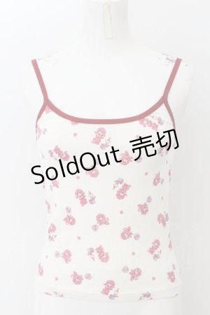 画像: HYSTERIC GLAMOUR / DOG LAND キャミソール F ホワイト×ピンク O-24-11-22-007-PU-TO-OW-ZT124