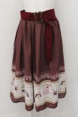 画像1: axes femme POETIQUE / レトロ喫茶ベルト付スカート  ピンク O-24-11-22-016-AX-SK-OW-ZT249 (1)