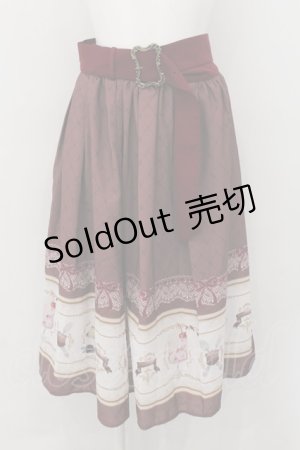 画像: 【SALE】axes femme POETIQUE / レトロ喫茶ベルト付スカート  ピンク O-24-11-22-016-AX-SK-OW-ZT249