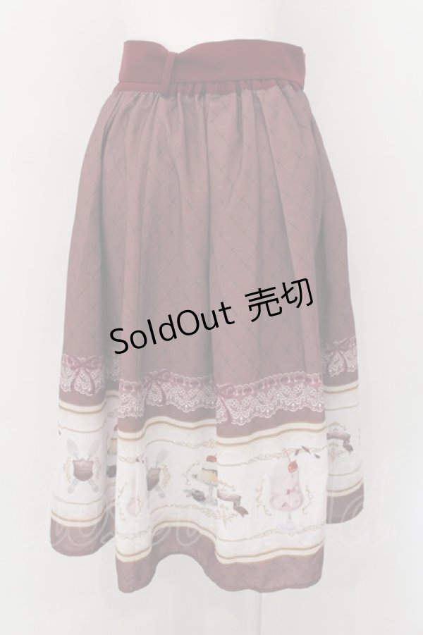 画像2: 【SALE】axes femme POETIQUE / レトロ喫茶ベルト付スカート  ピンク O-24-11-22-016-AX-SK-OW-ZT249 (2)