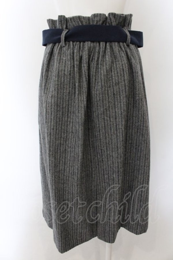 画像2: axes femme / ボタン使い起毛スカート M グレー O-24-11-25-067-AX-SK-OW-ZT263 (2)