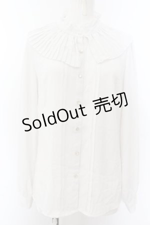 画像: axes femme kawaii / プリーツカラーブラウス M シロ O-24-11-25-034-AX-BL-IG-OS
