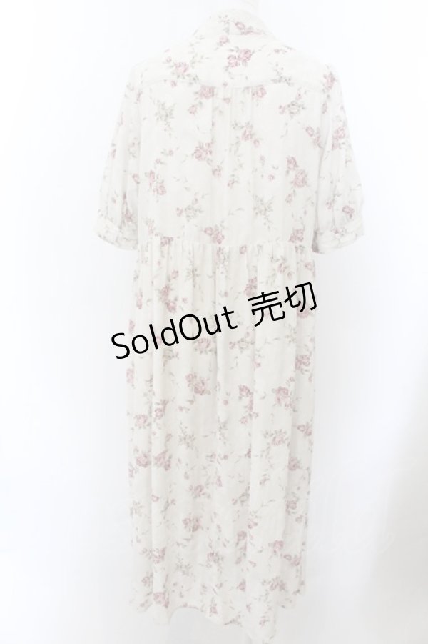 画像2: axes femme / ローズレース柄ボータイワンピース F「 アイボリー O-24-11-25-004-AX-OP-IG-ZT137 (2)