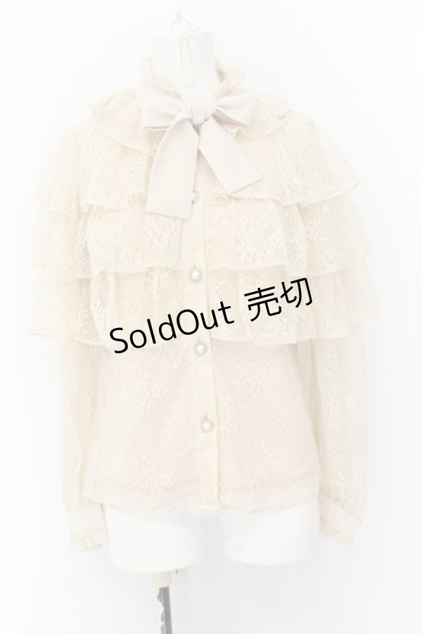 画像1: Swankiss / DB 4frill lace B/L  ベージュ O-24-11-27-029-CA-BL-IG-ZT282 (1)