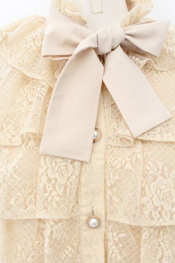 画像2: Swankiss / DB 4frill lace B/L  ベージュ O-24-11-27-029-CA-BL-IG-ZT0502 (2)