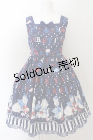 画像: Angelic Pretty / Sailor Marine Kittenジャンパースカート  ネイビー O-24-11-28-040-AP-OP-OW-OS