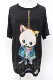 画像1: anko ROCK / 前後首つりネコTシャツ  ブラック O-24-11-28-068-PU-TO-IG-ZT248 (1)