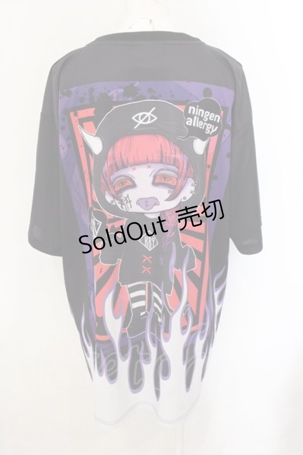 画像3: KRY CLOTHING / 「miruki×KRY 02」炎Tシャツ  ブラック O-24-11-29-061-EL-TO-OW-ZT259 (3)