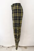 画像2: KRY CLOTHING / 「PAKUVAS」チェック柄ワイドパンツ L イエロー O-24-11-29-071-EL-PA-OW-ZT156 (2)