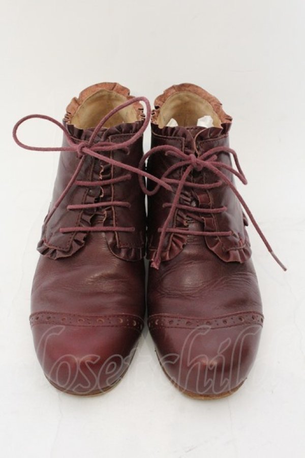 画像2: Jane Marple / ウィングチップブーティ S ボルドー O-24-11-29-114-JM-ZA-IG-ZT-K006 (2)