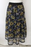 画像2: axes femme / ひまわり柄シアースカート M クロ O-24-11-30-1026-AX-SK-OW-ZT265 (2)