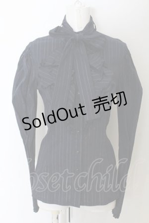 画像: ATELIER BOZ / シュノンソーブラウス  ネイビー O-24-12-04-015-EL-BL-IG-ZS