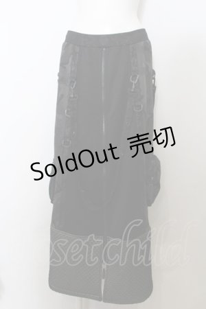 画像: Qutie Frash / ミリタリーロンスカ  ブラック O-24-12-04-026-QU-SK-IG-OS