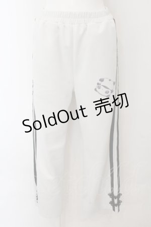 画像: ACDC / たれぱんだ チャイナパンツ  ブラック×ホワイト O-24-12-05-072-PU-PA-OW-ZT124