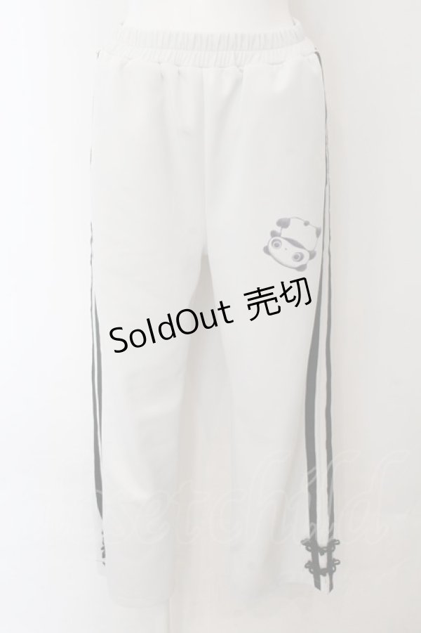 画像1: ACDC / たれぱんだ チャイナパンツ  ブラック×ホワイト O-24-12-05-072-PU-PA-OW-ZT124 (1)