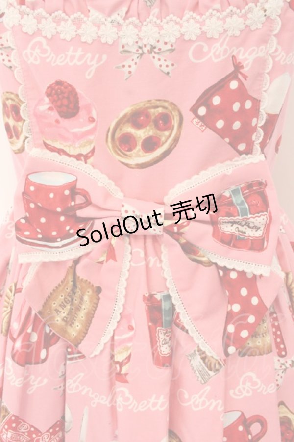 画像3: Angelic Pretty / French Cafe切替ジャンパースカート  ピンク O-24-12-05-014-AP-OP-OW-OS (3)