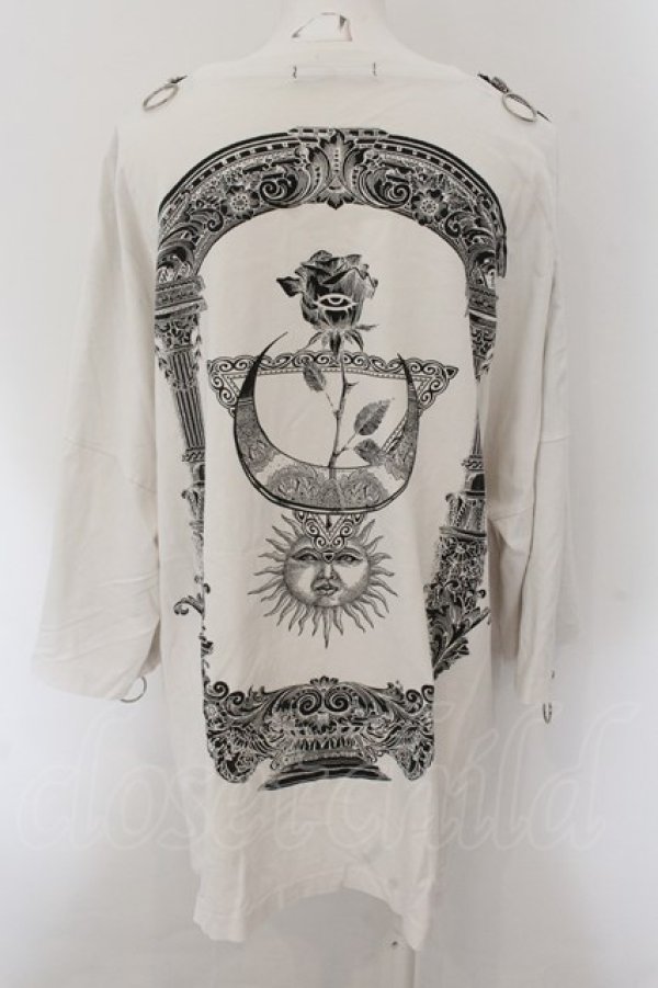 画像4: REFLEM / ダブルショルダージップデザインTシャツ F ホワイト O-24-12-05-016-PU-TO-YM-ZT396 (4)