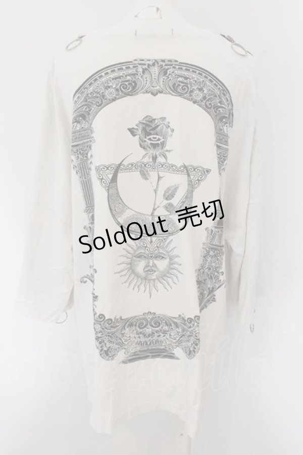 画像4: REFLEM / ダブルショルダージップデザインTシャツ F ホワイト O-24-12-05-016-PU-TO-YM-ZT396 (4)