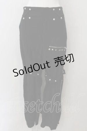 画像: DimMoire / スタッズボンテージパンツ  ブラック O-24-12-06-008-EL-PA-OW-OS