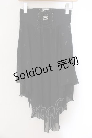 画像: BPN / クロスシフォンイレギュラーソフトコルセット M ブラック O-24-12-07-013-GO-SK-IG-ZY