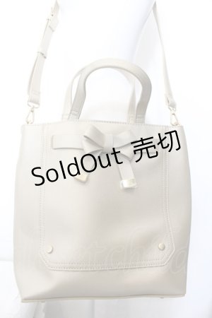 画像: m petit by misako / 前リボン2WAYトートバッグ  ゴールド O-24-12-08-064-LO-BG-IG-ZT387