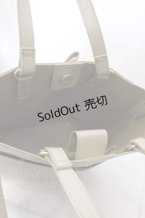 画像4: m petit by misako / 前リボン2WAYトートバッグ  ゴールド O-24-12-08-064-LO-BG-IG-ZT387 (4)