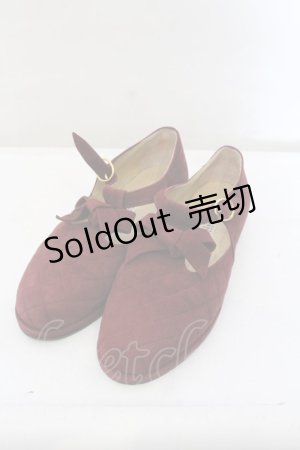 画像: KANEKO ISAO / リボンスウェードシューズ M ワイン O-24-12-08-003-EL-SH-IG-ZT335