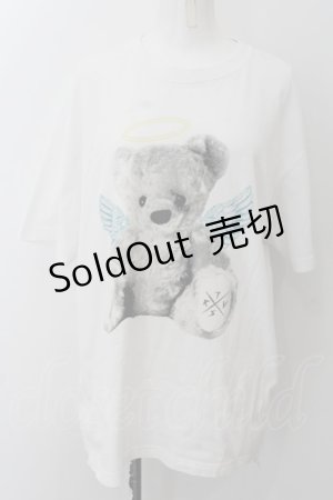 画像: TRAVAS TOKYO / 天使クマTシャツ F ホワイト O-24-12-13-042-PU-TS-YM-ZT385