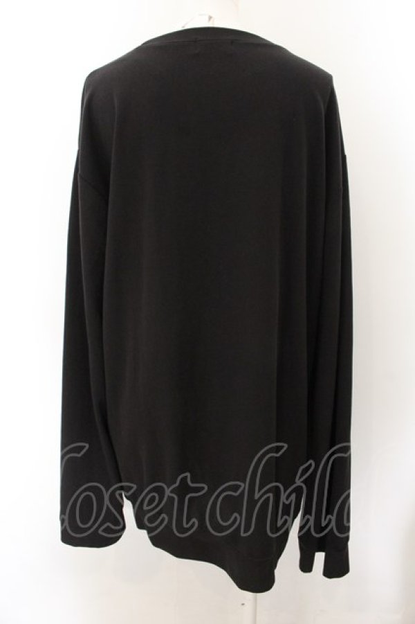 画像2: NieR Clothing / ワイド袖口カットソー  ブラック×マルチ O-24-12-14-044-PU-TO-IG-ZT259 (2)