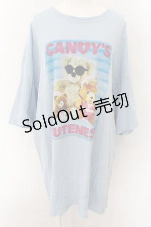 画像: Candy Stripper / JUST LIKE YOU BIG BIG TEE 2 サックス O-24-12-14-072-PU-TS-OW-ZT248