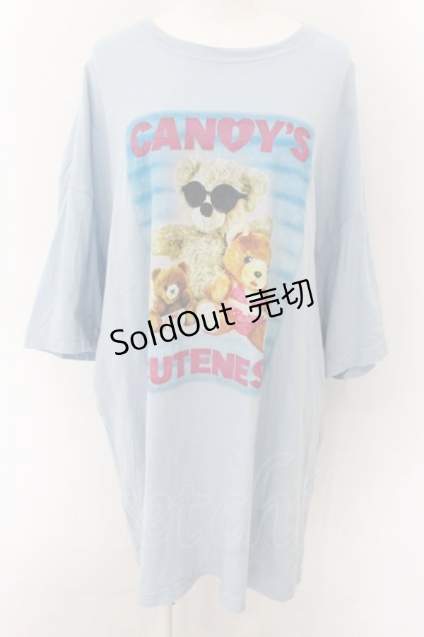 画像1: Candy Stripper / JUST LIKE YOU BIG BIG TEE 2 サックス O-24-12-14-072-PU-TS-OW-ZT248 (1)