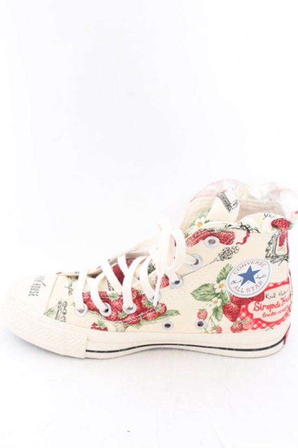 画像4: PINK HOUSE / Salon de Fraiseハイカットスニーカー S キナリ系 O-24-12-15-025-LO-SH-OW-ZT335 (4)