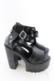 画像4: NieR Clothing / NieR厚底ハイヒールサンダル【身長約12.5cmUP】 35 ブラック O-24-12-15-027-PU-SH-IG-ZT335 (4)
