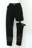 画像1: NieR Clothing / アシメデザインスキニーパンツ F ブラック O-24-12-18-006-PU-PA-OW-ZT126 (1)