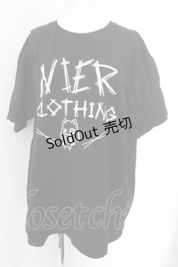 画像1: NieR Clothing / NieRちゃんptTシャツ 3XL ロゴ（ブラック） O-24-12-18-058-PU-TO-OW-ZT051 (1)