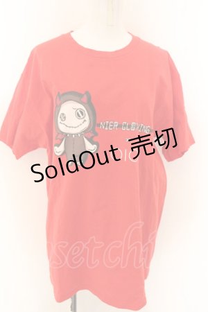 画像: NieR Clothing / OIOI限定Tシャツ XL レッド O-24-12-18-059-PU-TS-OW-ZT051