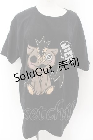 画像: NieR Clothing / NieRくんptTシャツ XL ブラック O-24-12-18-068-PU-TO-OW-ZT051