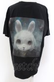 画像2: NieR Clothing / バックプリントTシャツ XL リアルラビット（ブラック） O-24-12-18-071-PU-TO-OW-ZT414 (2)